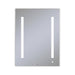 AiO 23-1/8" x 29-7/8" x 1-1/2" lighted mirror with LUM lighting at 4000 kelvin temperature (cool light), dimmable and USB charging ports