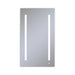AiO 23-1/8" x 39-1/4" x 1-1/2" lighted mirror with LUM lighting at 4000 kelvin temperature (cool light), dimmable and USB charging ports