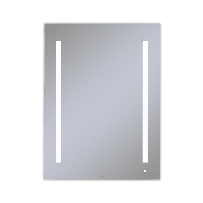 AiO 29-1/8" x 39-1/4" x 1-1/2" lighted mirror with LUM lighting at 4000 kelvin temperature (cool light), dimmable, USB charging ports and OM Audio