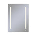 AiO 29-1/8" x 39-1/4" x 1-1/2" lighted mirror with LUM lighting at 2700 kelvin temperature (warm light), dimmable and USB charging ports