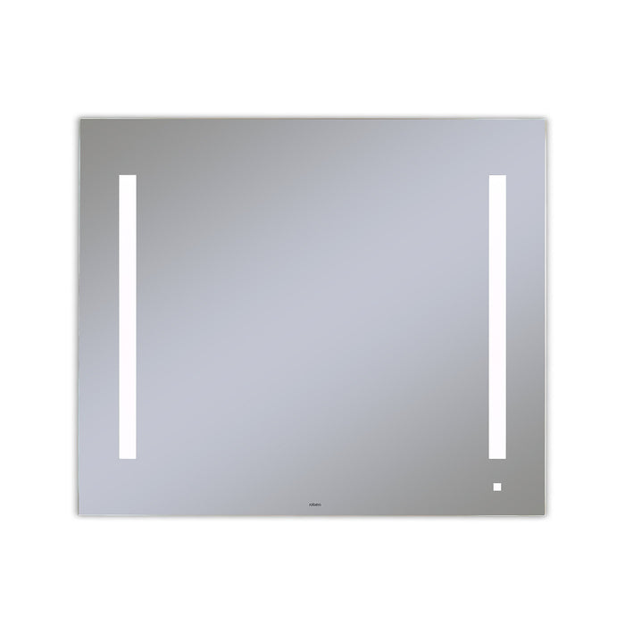 AiO 35-1/8" x 29-7/8" x 1-1/2" lighted mirror with LUM lighting at 4000 kelvin temperature (cool light), dimmable and USB charging ports