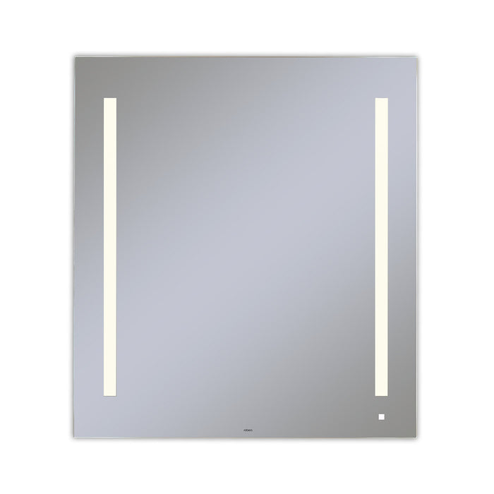 AiO 35-1/8" x 39-1/4" x 1-1/2" lighted mirror with LUM lighting at 2700 kelvin temperature (warm light), dimmable and USB charging ports