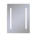 AiO 23-1/4" x 30" x 4" single door lighted cabinet with LUM LED lighting at 4000 kelvin temperature (cool light), dimmable, interior lighting, electrical outlet, USB charging ports, magnetic storage strip and left hinge