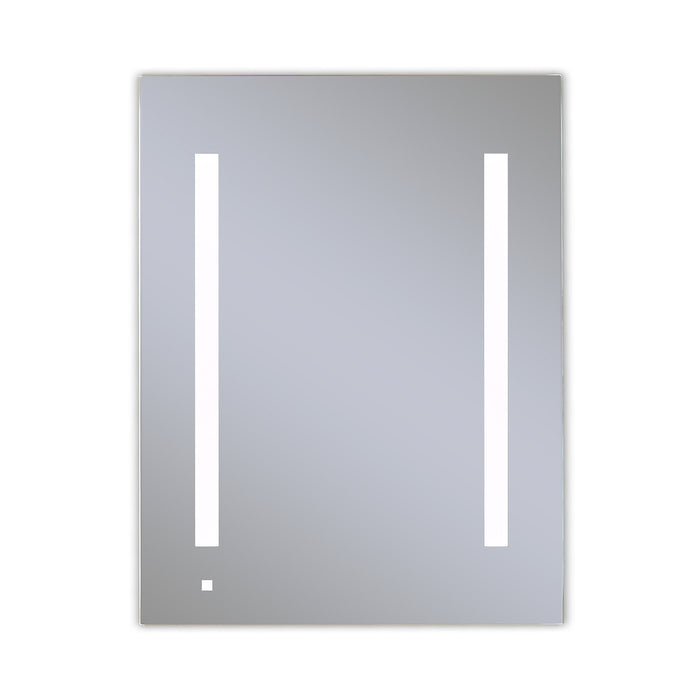 AiO 23-1/4" x 30" x 4" single door lighted cabinet with LUM LED lighting at 4000 kelvin temperature (cool light), dimmable, interior lighting, electrical outlet, USB charging ports, magnetic storage strip and right hinge