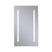 AiO 23-1/4" x 40" x 4" single door lighted cabinet with LUM LED lighting at 4000 kelvin temperature (cool light), dimmable, interior lighting, electrical outlet, USB charging ports, magnetic storage strip and right hinge