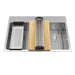 Kindred Brookmore BSL2233-9-1OW-WKC 32.5 x 18.13 in Stainless Steel Kitchen Sink - Commercial Satin Finish