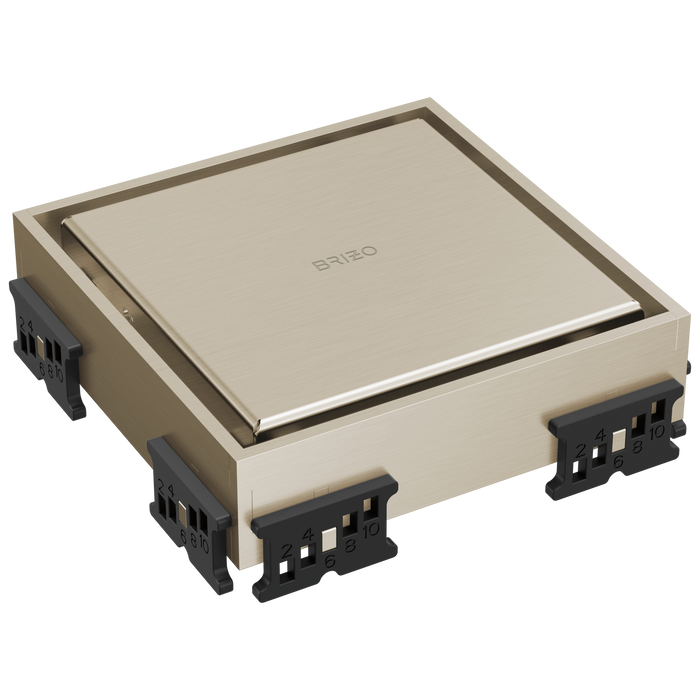Brizo Other BT062418 4" Reversible Square Point Shower Drain - Brushed Nickel