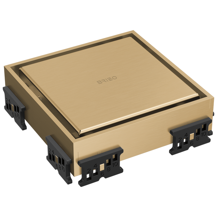 Brizo Other BT062418 4" Reversible Square Point Shower Drain - Luxe Gold