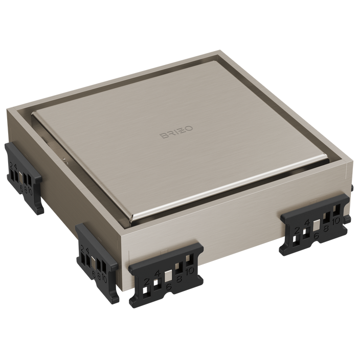 Brizo Other BT062418 4" Reversible Square Point Shower Drain - Luxe Nickel