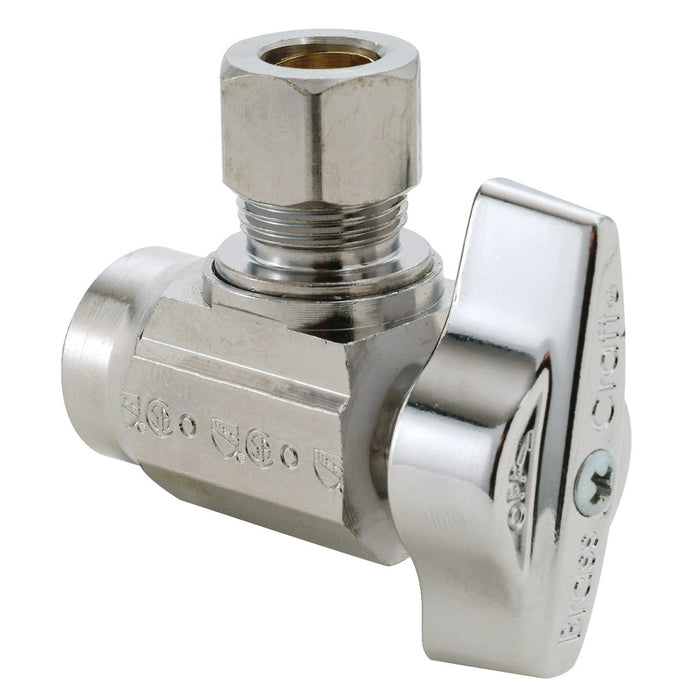 BrassCraft Manufacturing Company KTR19X C 1/2" Sweat x 3/8" Compression Quarter-Turn Angle Stop &bull; Chrome