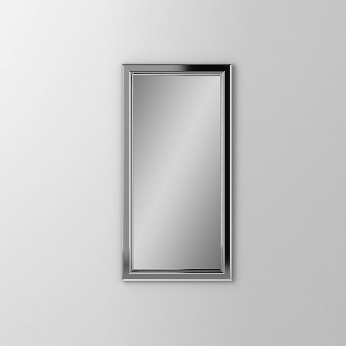 Main Line 15-1/4" x 30" x 4" bryn mawr framed cabinet in classic gray interior and chrome finish with left hinge and electric option