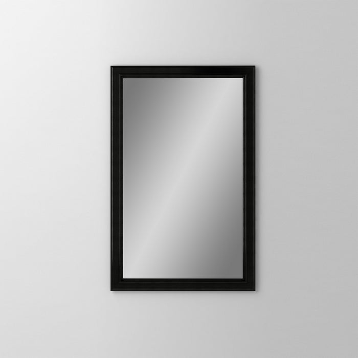 Main Line 19-1/4" x 30" x 4" bryn mawr framed cabinet in classic gray interior and brushed black finish with right hinge and electric option