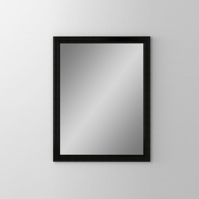 Main Line 23-1/4" x 30" x 4" bryn mawr framed cabinet in classic gray interior and brushed black finish with left hinge and electric option
