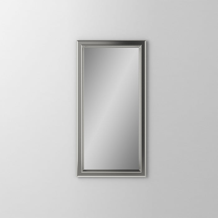 Main Line 23-1/4" x 39-3/8" x 4" bryn mawr framed cabinet in satin nickel finish with left hinge and electric option
