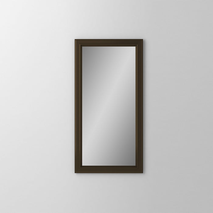 Main Line 23-1/4" x 39-3/8" x 4" bryn mawr framed cabinet in classic gray interior and brushed bronze finish with right hinge and electric option
