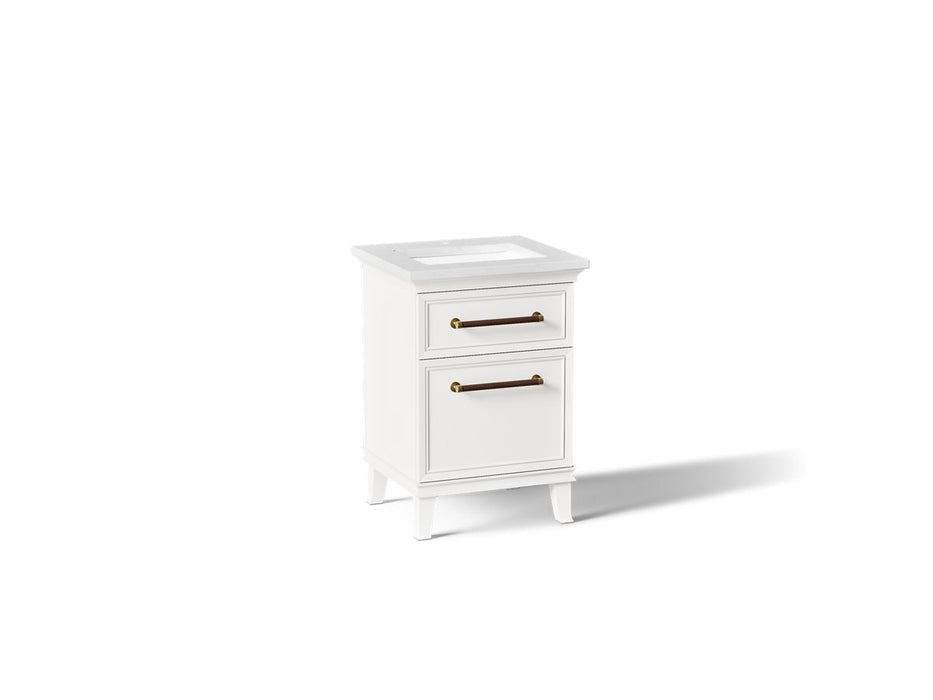 KOHLER K-CM29469-BD1 Artifacts 24" Bathroom Vanity Cabinet with Sink and Quartz Top - angled product view