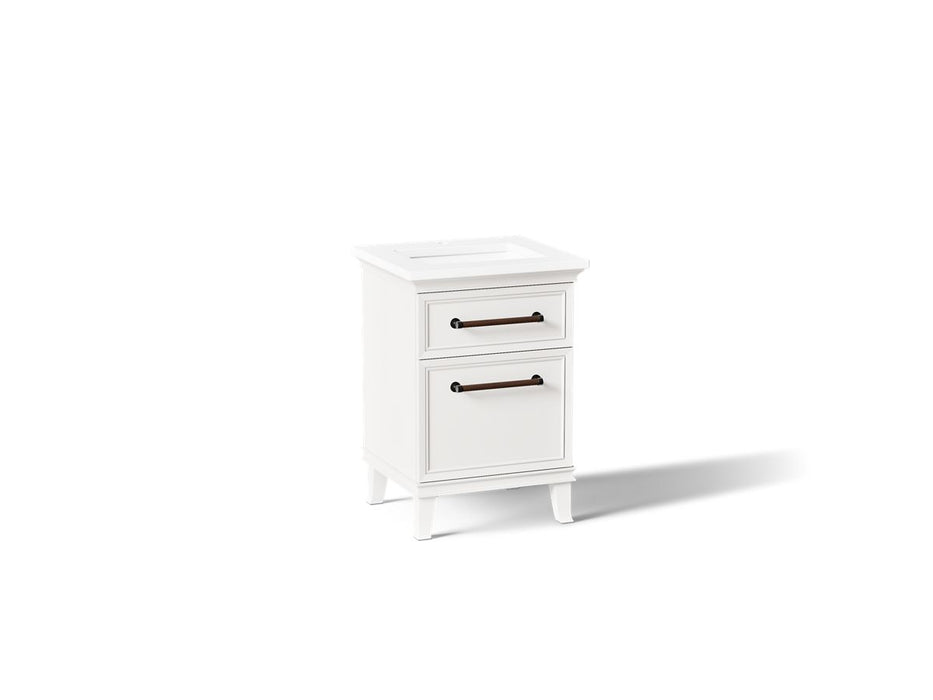 KOHLER K-CM29469-BD1 Artifacts 24" Bathroom Vanity Cabinet with Sink and Quartz Top - angled product view