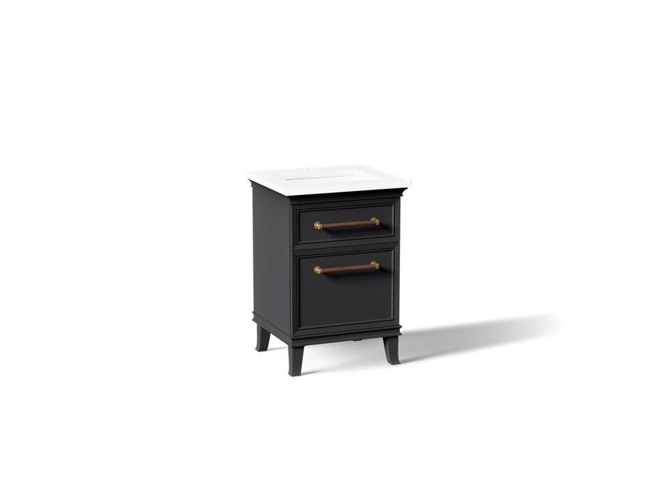 KOHLER K-CM29469-BD1 Artifacts 24" Bathroom Vanity Cabinet with Sink and Quartz Top
