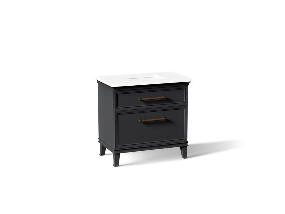 KOHLER K-CM33559-BD3 Artifacts 36" Bathroom Vanity Cabinet with Sink and Quartz Top