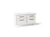 KOHLER K-CM33560-BD5 Artifacts 60" Bathroom Vanity Cabinet with Sinks and Quartz Top - angled product view