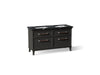 KOHLER K-CM33560-BD5 Artifacts 60" Bathroom Vanity Cabinet with Sinks and Quartz Top - angled product view