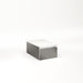 Cartesian 12-1/8" x 7-1/2" x 18-3/4" slim drawer vanity in tinted gray mirror with slow-close full drawer and no night light