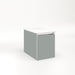 Cartesian 12-1/8" x 15" x 18-3/4" slim drawer vanity in matte gray with slow-close full drawer and selectable night light in 2700K/4000K temperature (warm/cool light)