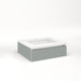 Cartesian 24-1/8" x 7-1/2" x 21-3/4" slim drawer vanity in matte gray with slow-close full drawer and night light in 5000K temperature (cool light)