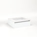 Cartesian 24-1/8" x 7-1/2" x 21-3/4" slim drawer vanity in matte white with slow-close plumbing drawer and night light in 5000K temperature (cool light)