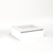 Cartesian 24-1/8" x 7-1/2" x 21-3/4" slim drawer vanity in white with slow-close tip out drawer and night light in 5000K temperature (cool light)