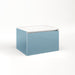 Cartesian 24-1/8" x 15" x 18-3/4" single drawer vanity in ocean with slow-close plumbing drawer and no night light
