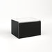 Cartesian 24-1/8" x 15" x 18-3/4" single drawer vanity in matte black with slow-close plumbing drawer and night light in 5000K temperature (cool light)