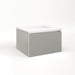 Cartesian 24-1/8" x 15" x 21-3/4" slim drawer vanity in silver screen with slow-close full drawer and selectable night light in 2700K/4000K temperature (warm/cool light)