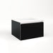 Cartesian 24-1/8" x 15" x 21-3/4" single drawer vanity in black with slow-close plumbing drawer and night light in 5000K temperature (cool light)