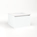Cartesian 24-1/8" x 15" x 21-3/4" single drawer vanity in matte white with slow-close plumbing drawer and night light in 5000K temperature (cool light)