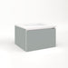 Cartesian 24-1/8" x 15" x 21-3/4" single drawer vanity in matte gray with slow-close plumbing drawer and night light in 5000K temperature (cool light)