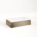 Cartesian 30-1/8" x 7-1/2" x 18-3/4" slim drawer vanity in satin bronze with slow-close plumbing drawer and no night light