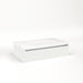 Cartesian 30-1/8" x 7-1/2" x 18-3/4" slim drawer vanity in beach with slow-close tip out drawer and night light in 5000K temperature (cool light)