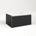 Cartesian 30-1/8" x 15" x 21-3/4" single drawer vanity in matte black with slow-close full drawer and night light in 5000K temperature (cool light)