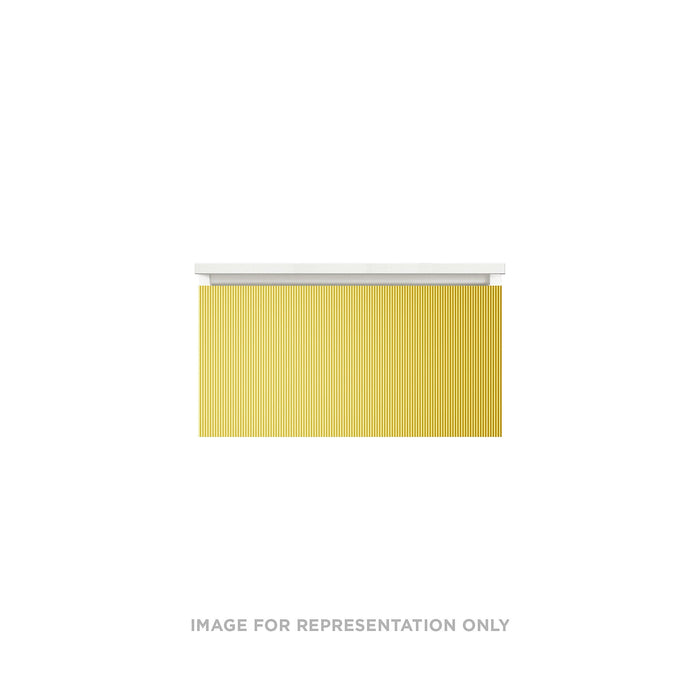 Cartesian 30-1/8" x 15" x 21-3/4" single drawer vanity in reeded brass with slow-close full drawer and no night light