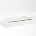 Cartesian 36-1/8" x 7-1/2" x 18-3/4" slim drawer vanity in beach with slow-close plumbing drawer and night light in 5000K temperature (cool light)