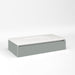 Cartesian 36-1/8" x 7-1/2" x 18-3/4" slim drawer vanity in matte gray with slow-close plumbing drawer and no night light