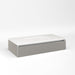 Cartesian 36-1/8" x 7-1/2" x 18-3/4" slim drawer vanity in silver screen with slow-close tip out drawer and selectable night light in 2700K/4000K temperature (warm/cool light)