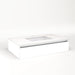 Cartesian 36-1/8" x 7-1/2" x 21-3/4" slim drawer vanity in white with slow-close full drawer and night light in 5000K temperature (cool light)