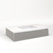 Cartesian 36-1/8" x 7-1/2" x 21-3/4" slim drawer vanity in silver screen with slow-close full drawer and no night light
