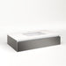 Cartesian 36-1/8" x 7-1/2" x 21-3/4" slim drawer vanity in tinted gray mirror with slow-close tip out drawer and night light in 5000K temperature (cool light)