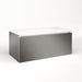 Cartesian 36-1/8" x 15" x 18-3/4" slim drawer vanity in tinted gray mirror with slow-close full drawer and selectable night light in 2700K/4000K temperature (warm/cool light)