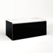 Cartesian 36-1/8" x 15" x 18-3/4" slim drawer vanity in black with slow-close full drawer and selectable night light in 2700K/4000K temperature (warm/cool light)