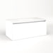 Cartesian 36-1/8" x 15" x 18-3/4" single drawer vanity in white with slow-close full drawer and no night light