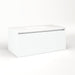 Cartesian 36-1/8" x 15" x 18-3/4" slim drawer vanity in matte white with slow-close full drawer and selectable night light in 2700K/4000K temperature (warm/cool light)
